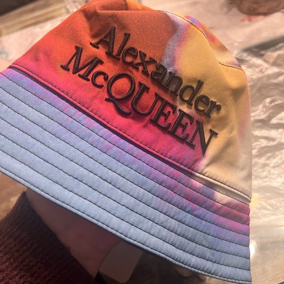Alexander McQueen NWT voluminous flower nylon bucket hat  in multicolor $450